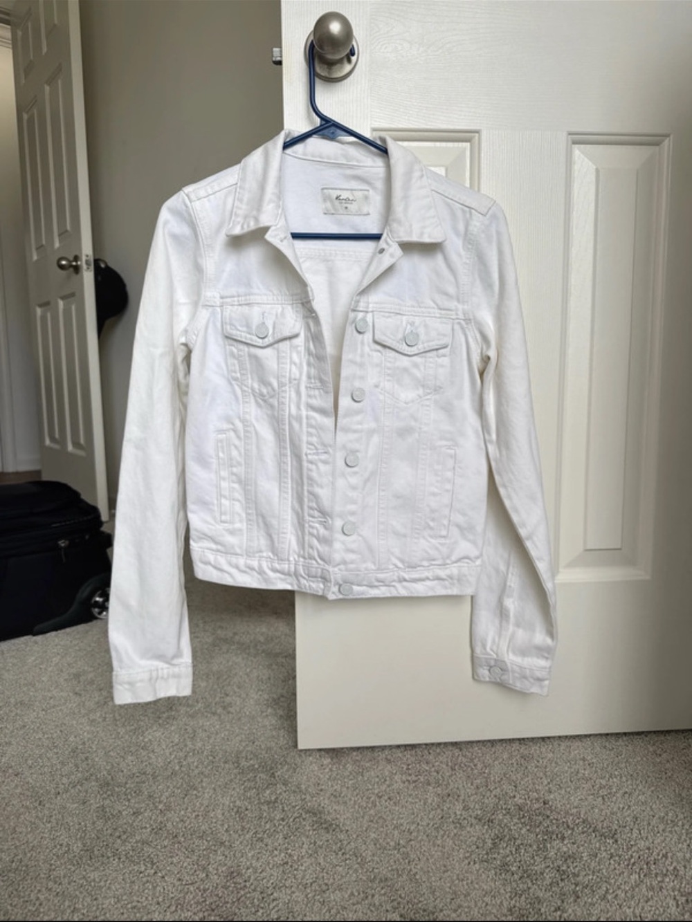 Kendall & Kylie White Denim Jacket - Button-Front Jean Jacket